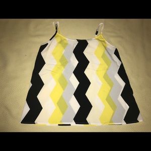 Black and yellow chevron tank top